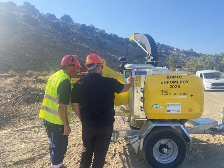 Παράδοση Kλαδοτεμαχιστή TS INDUSTRIE WS 20 DT στον Δήμο Ξηρομέρου
